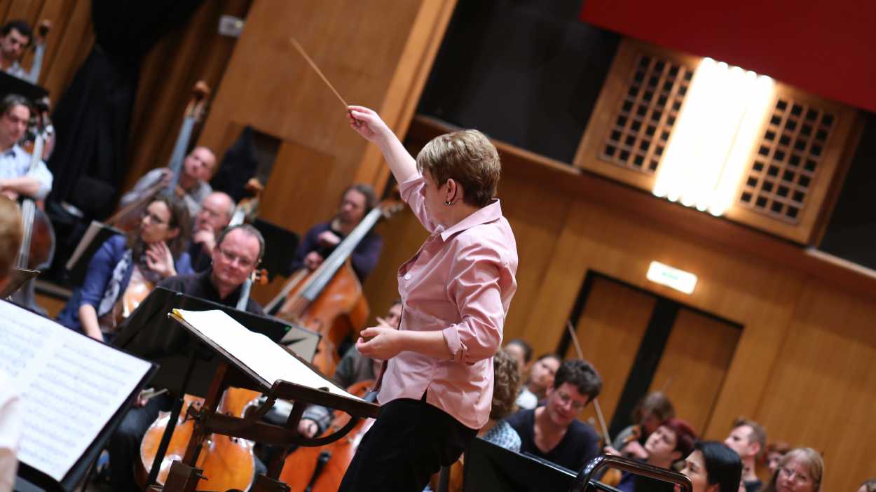 Marin Alsop dirigiert das RSO Wien, Probe