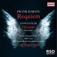 Cover Frank Martin Requiem, schwarzer Hintergrund, weiße Staubflügel im Vordergrund